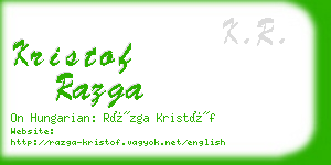 kristof razga business card